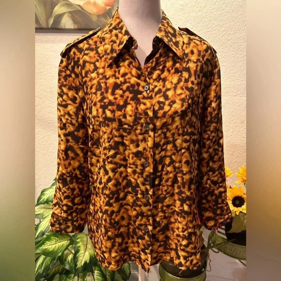 CELINE beautiful silk blouse size 42 - Picture 1 of 11